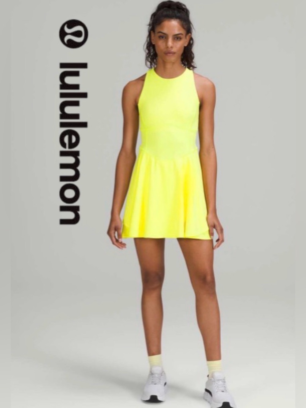 🍋 lululemon Court Crush Tennis Dress in Electric Lemon - It Has Pockets!!